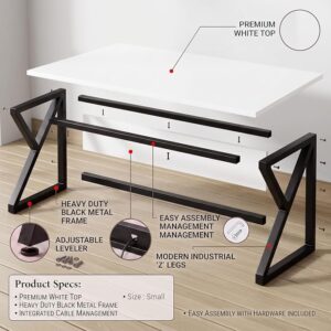 Riyan Luxiwood® Alden Computer Table in Engineering Wood for Home & Office, Simple Style Desk, Scratch Resistance Surface, Easy to Assemble, Study Table for Kids (Size- 90 X 60 X 75 Cm) - White